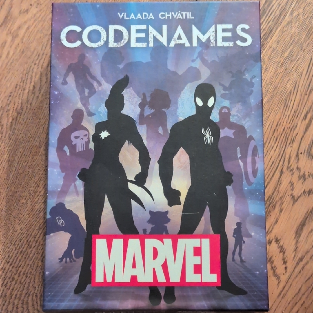 Marvel Codenames with Superhero Silhouettes